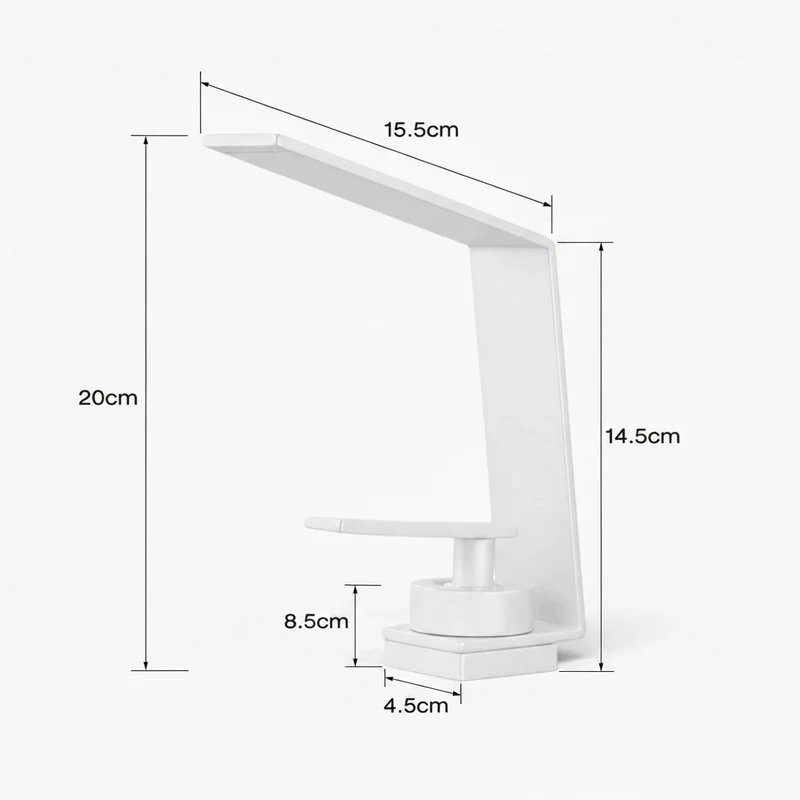 Robinet design lavabo salle de bain cascade - Blanc - Laiton