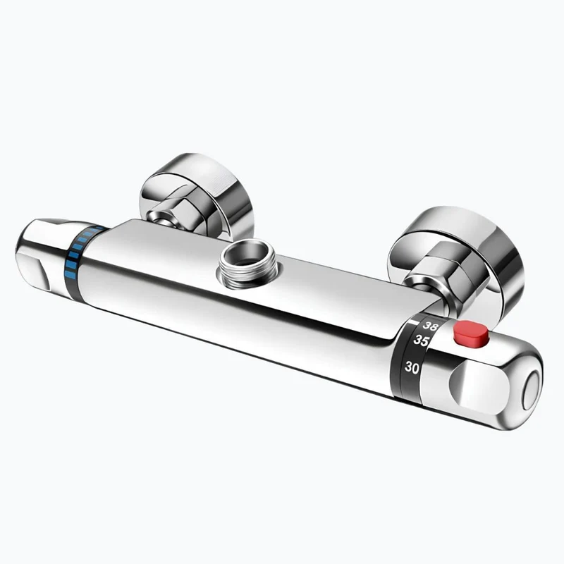 Mitigeur thermostatique mural de douche en laiton avec sécurité anti brûlures