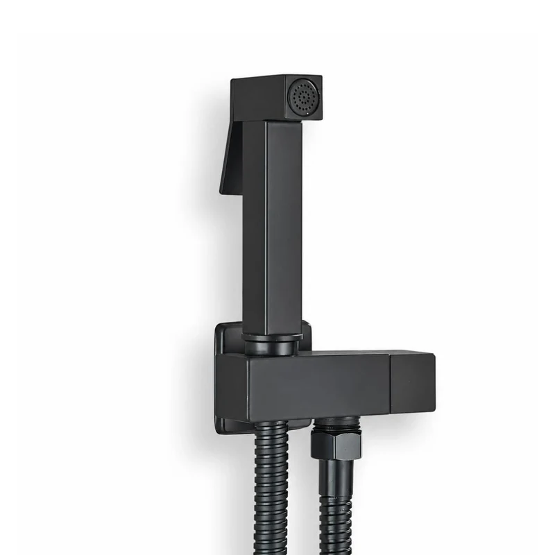 Douchette WC murale en acier inoxydable, jet ciblé, eau froide