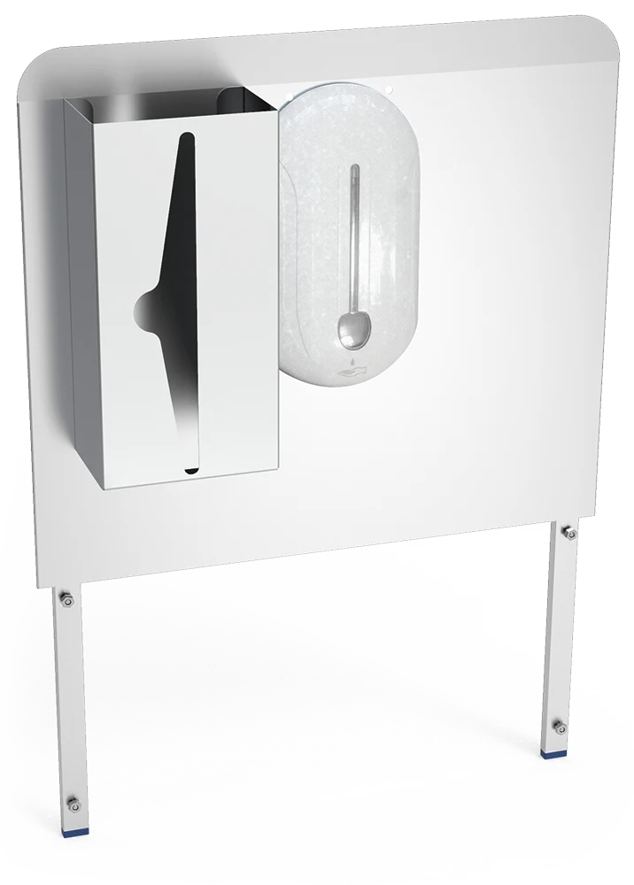 Dosseret inox postérieur pour lave-mains autonome