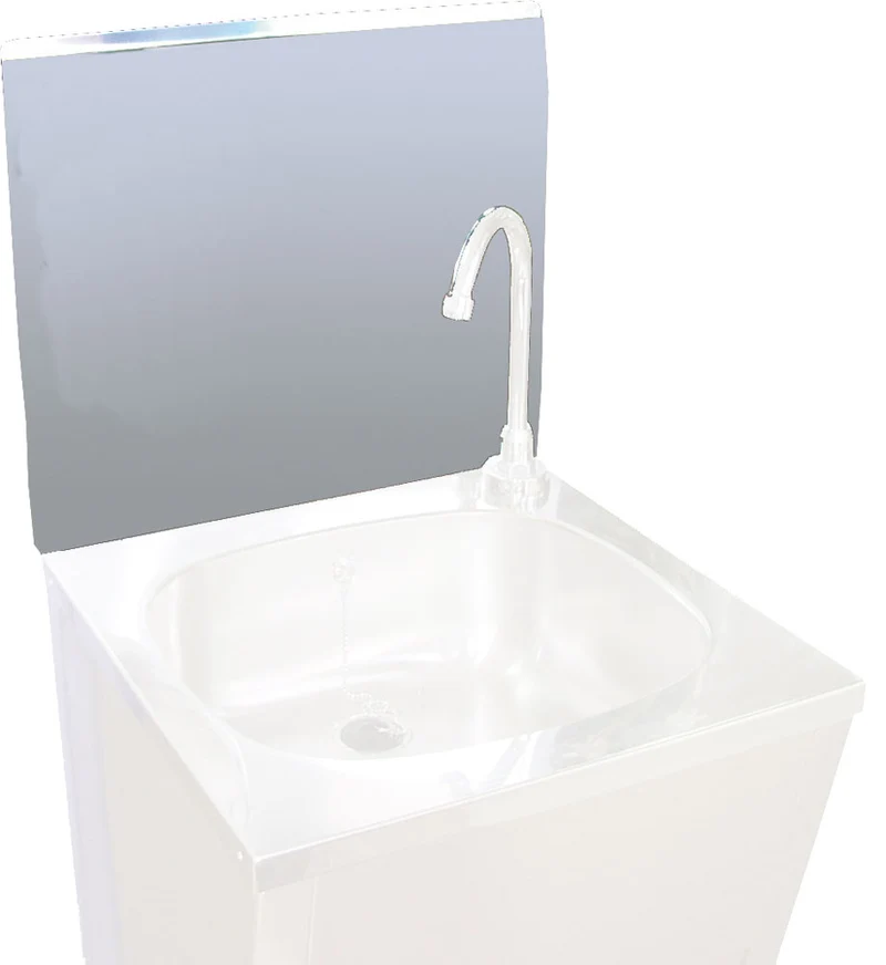 Dosseret inox amovible pour accoupler au lave-mains de 450 mm