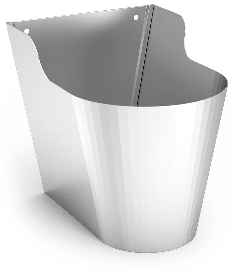 Corbeille à papier inox modèle Design pour lave-main intégral