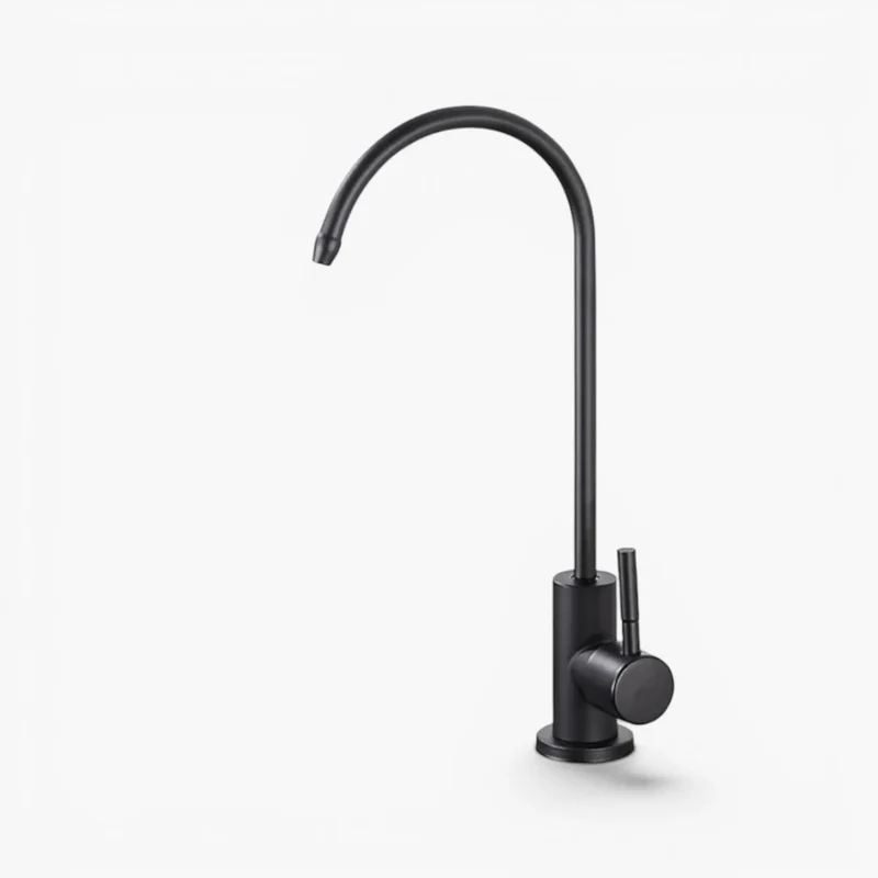 Robinet évier cuisine fin mitigeur - Noir