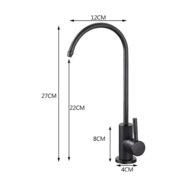 Robinet évier cuisine fin mitigeur - Noir