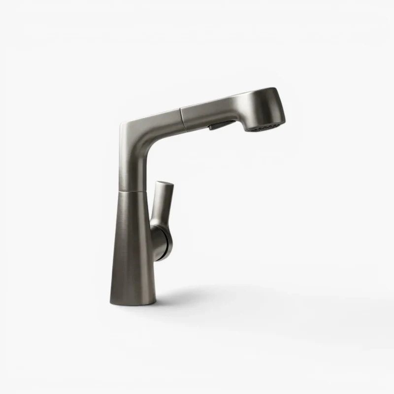 Robinet évier cuisine flexible douchette hauteur réglable - Noir
