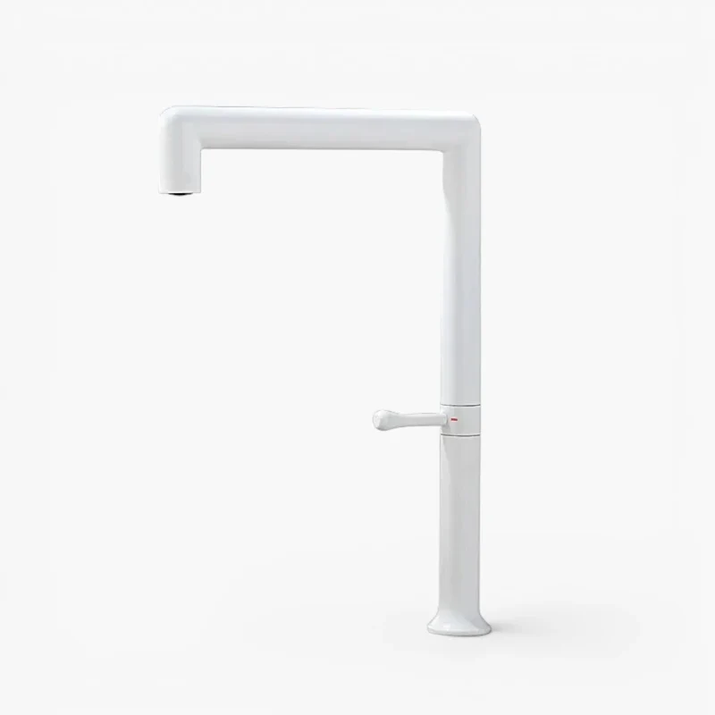 Robinet évier cuisine minimaliste design mitigeur - Blanc
