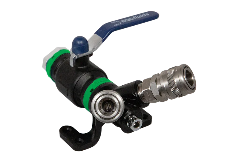 Wall-Mounted Nitrogen Gas Drop End with 3/4" Ball Valve and Double 1/4" Quick Connect