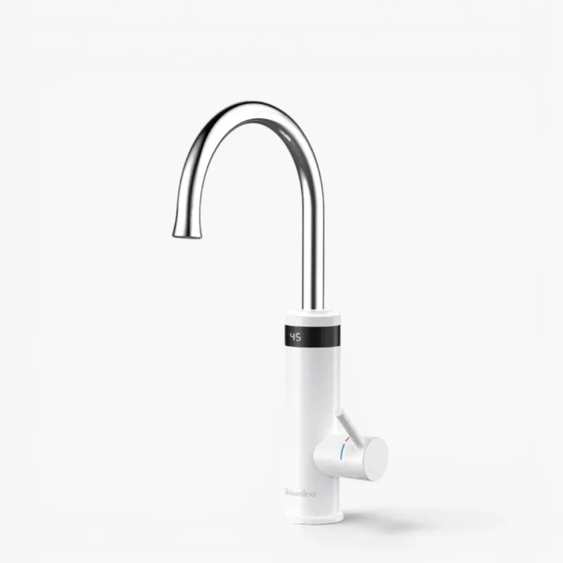 Robinet évier cuisine mitigeur affichage numérique thermostatique - Blanc