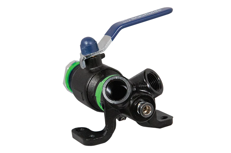 Wall-Mounted Nitrogen Gas Drop End with 1" Ball Valve and Double 1/2" Port