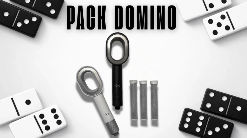 Pack duo Domino - pommeaux de douche filtrants Suimy - offre promotionnelle