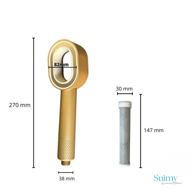 Pommeau Filtrant Doré Gold
