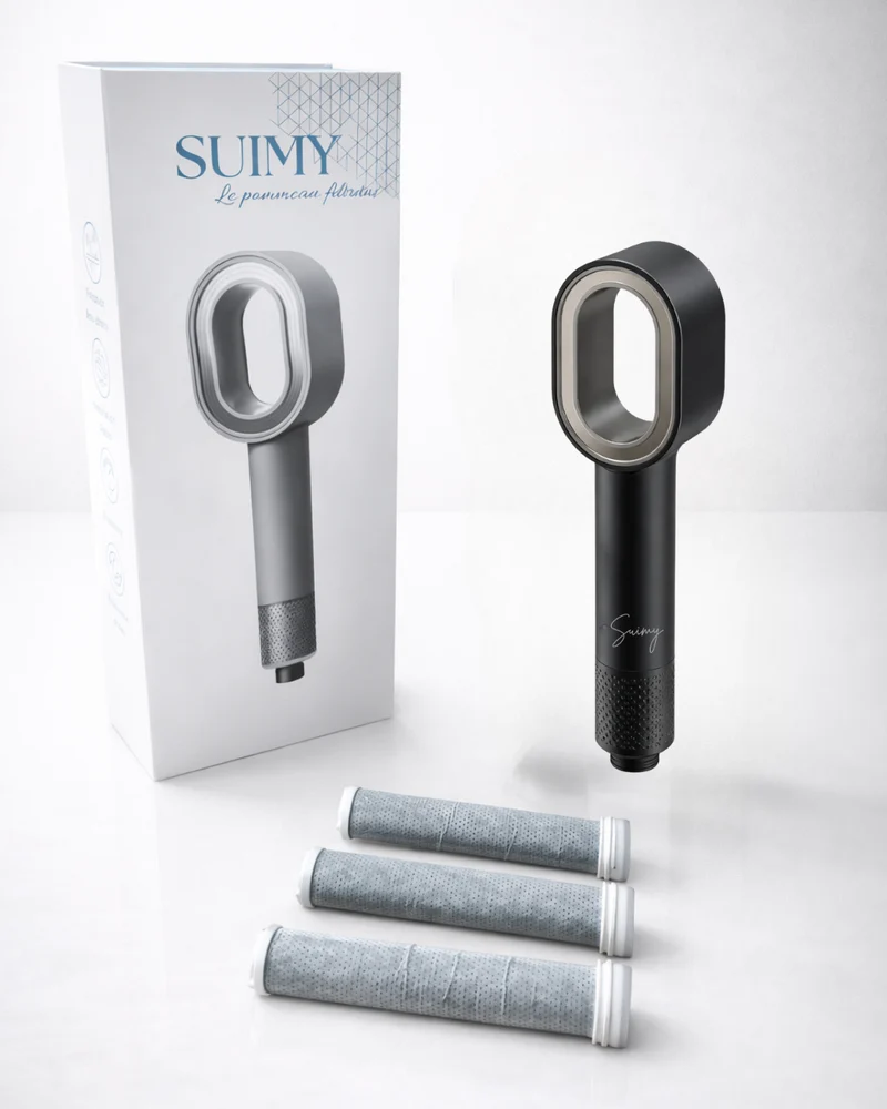 Pack Infinity Noir Intense – Pommeau de Douche filtrant + 3 Filtres ACF • Édition Limitée