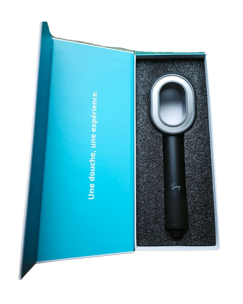 Pommeau de douche filtrant NOIR INTENSE | Look premium et filtre anti-chlore ACF