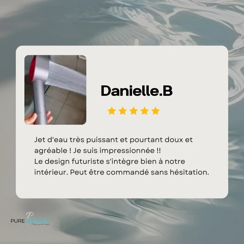 Coffret PEAU DOUCE Pommeau de douche rose design avec filtre acf + brosse + éponge