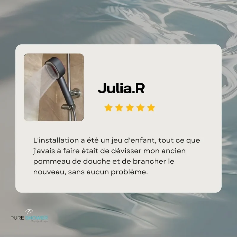 Coffret PEAU DOUCE Pommeau de douche rose design avec filtre acf + brosse + éponge