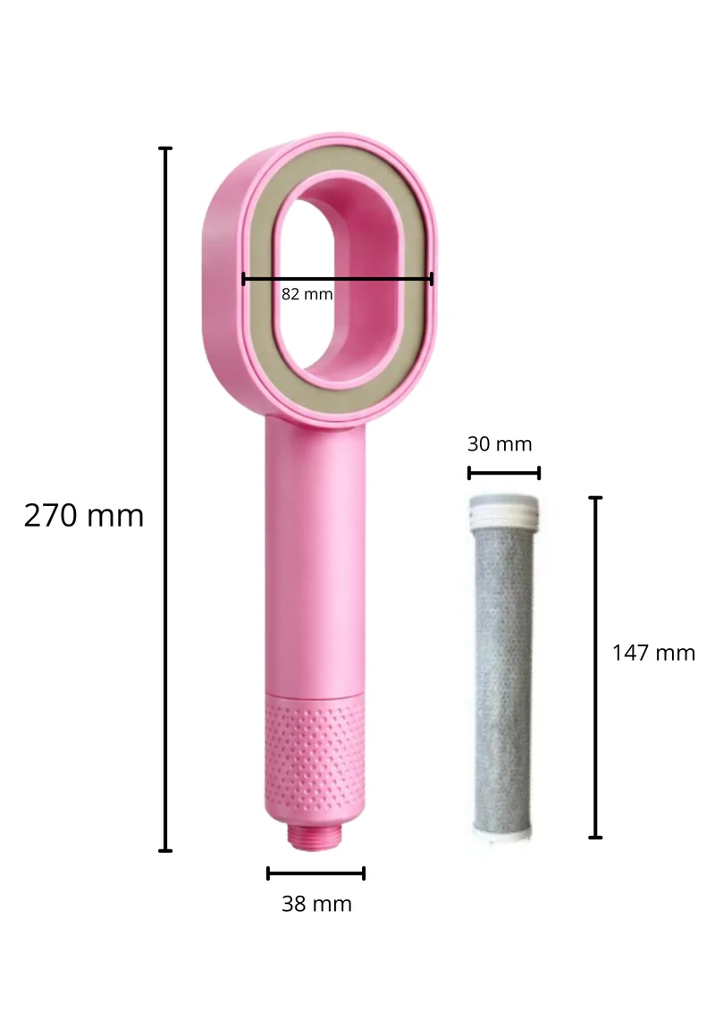 Pommeau de douche rose avec filtre ACF