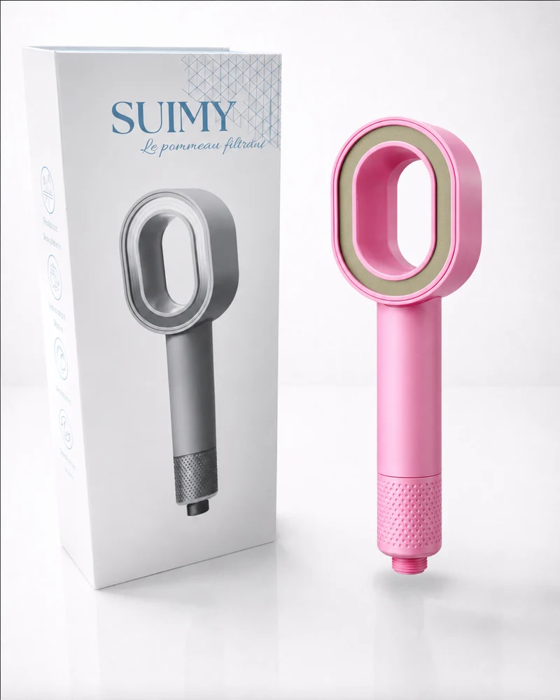 Pommeau de douche rose avec filtre ACF