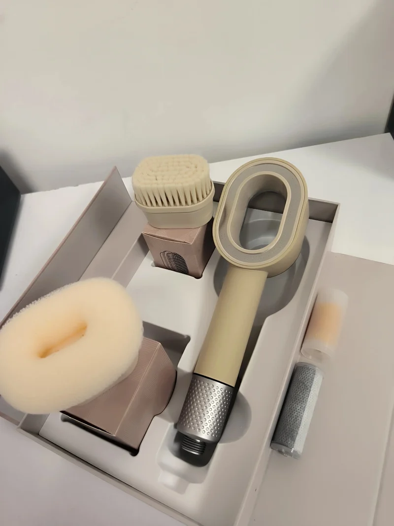 Coffret PEAU DOUCE pommeau de douche haute pression avec filtre ACF + brosse + éponge