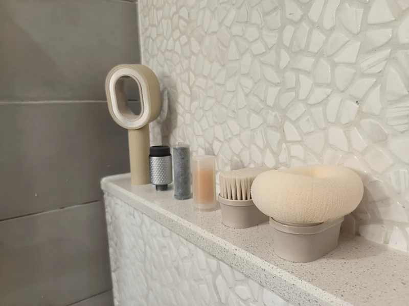 Coffret PEAU DOUCE pommeau de douche haute pression avec filtre ACF + brosse + éponge