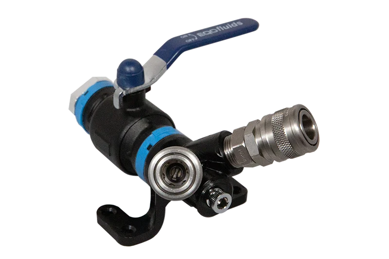 Wall Mounted Drop End with 25mm Ball Valve and Double 1/4" Universal Quick Coupling