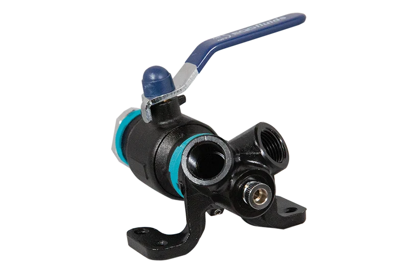 Wall Mounted Drop End with 25mm Ball Valve and Double 1/2" Port