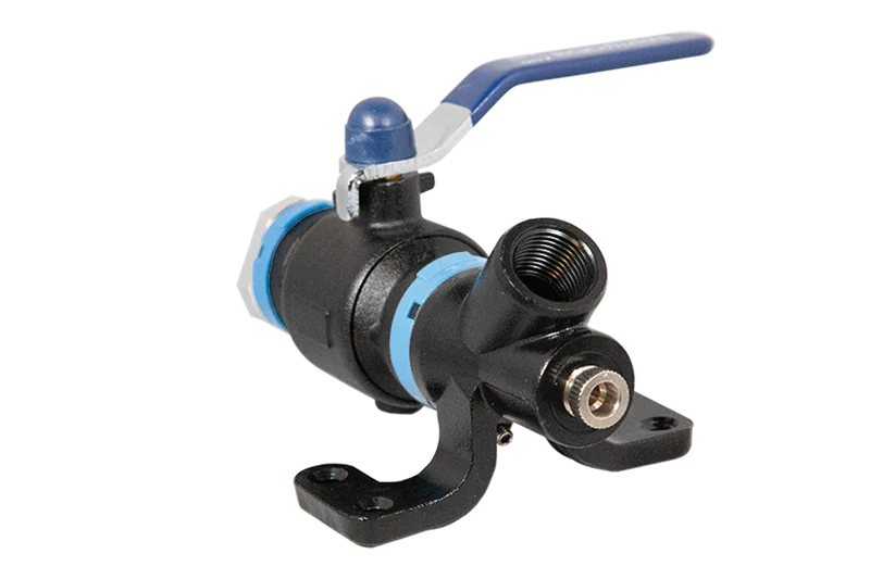 Wall Mounted Drop End with 25mm Ball Valve and Single 1/2" Port