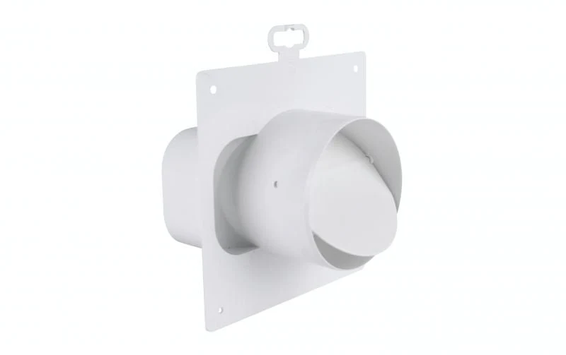 Adapter (rund-eckig), mit Rückstauklappe