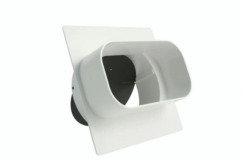 Adapter (rund-eckig), mit Rückstauklappe