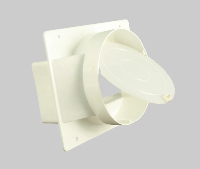 Adapter (rund-eckig), mit Rückstauklappe