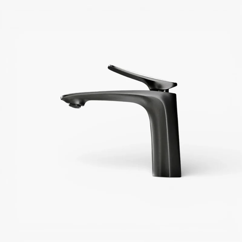 Robinet mitigeur minimaliste lavabo salle de bain - Argenté - Laiton