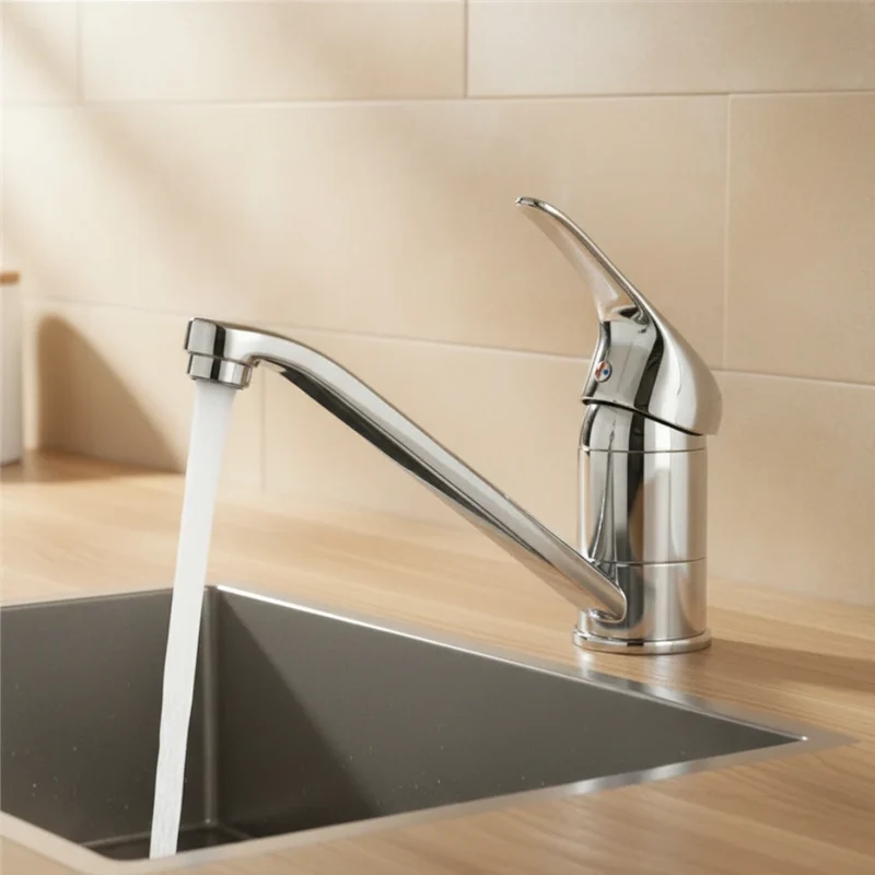 Robinet cuisine évier mitigeur - Argenté chrome