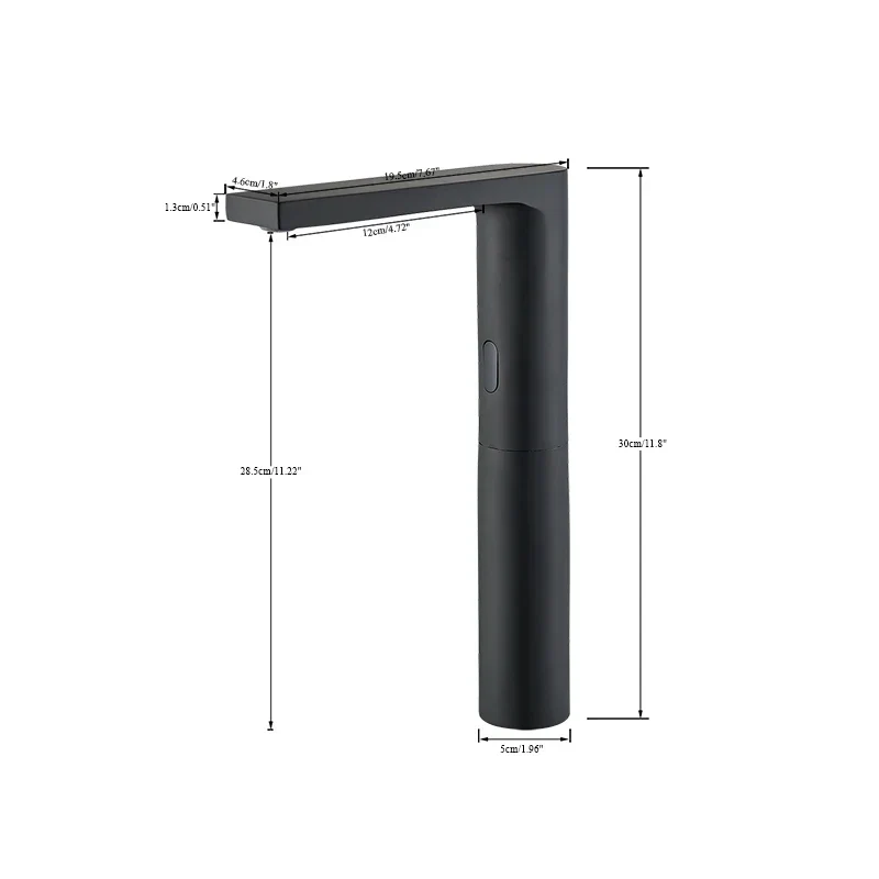 Robinet cuisine évier minimaliste tactile - Noir - Laiton