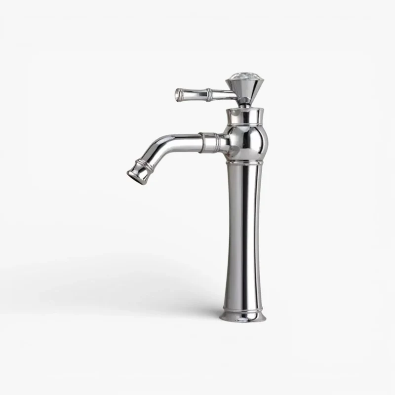 Robinet lavabo salle de bain diamant - Argenté - Laiton