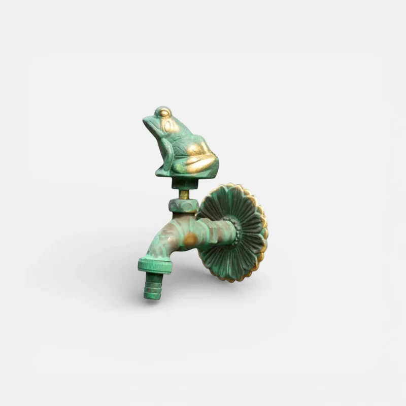 Robinet extérieur de jardin rétro fleur animaux - Vert
