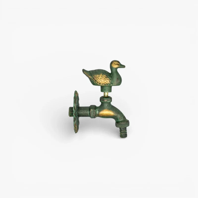Robinet extérieur de jardin rétro fleur animaux - Vert