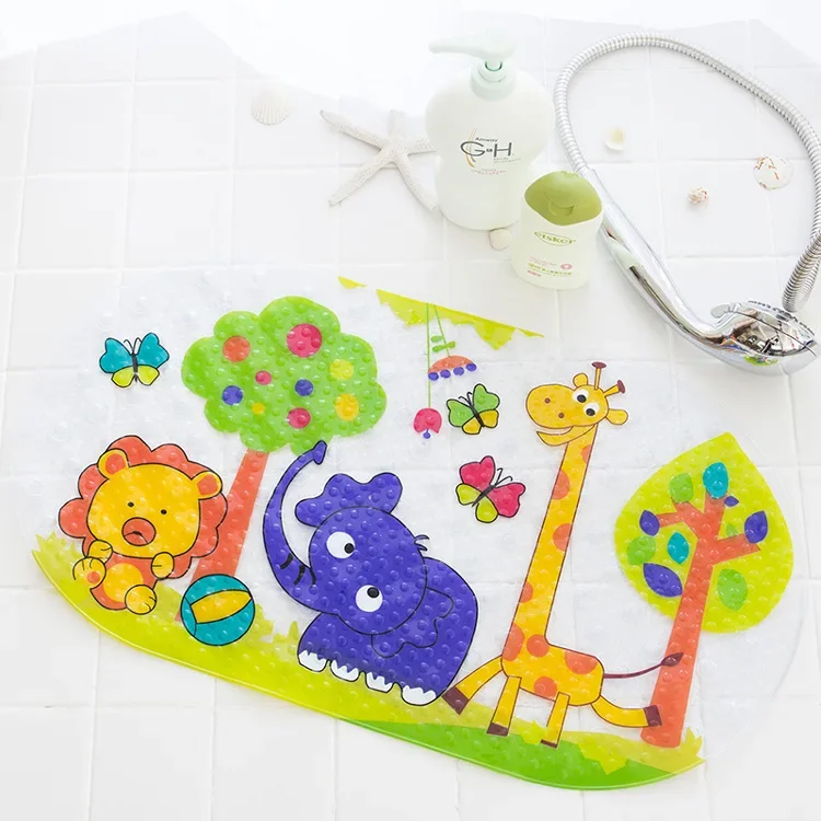 Tapis de Bain Bébé Motifs Amusants Savane