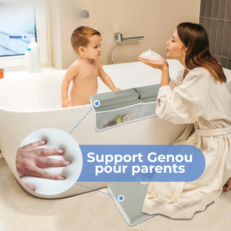 Tapis de Bain bébé avec Coussin Confortable
