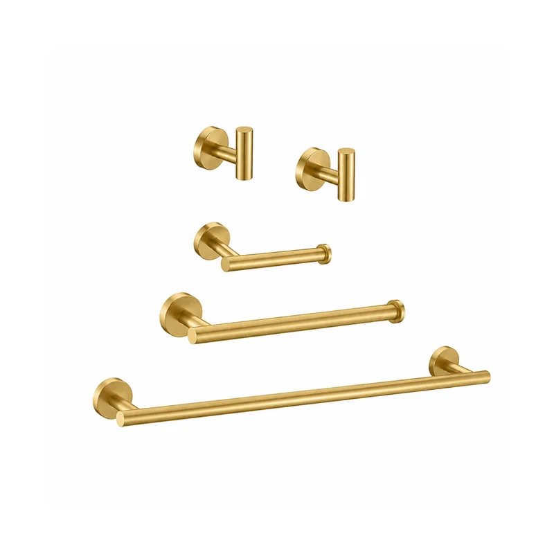 Ensemble d'accessoires de salle de bain - Or rond 24"