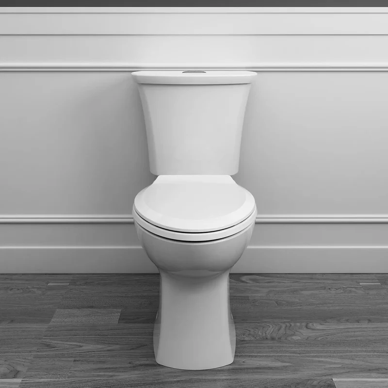 Toilette Edgemere complète allongée à hauteur de siège avec siège, deux pièces, à double chasse, 1,28 gpc/4,8 Lpc et 1,0 gpc/3,8 Lpc
