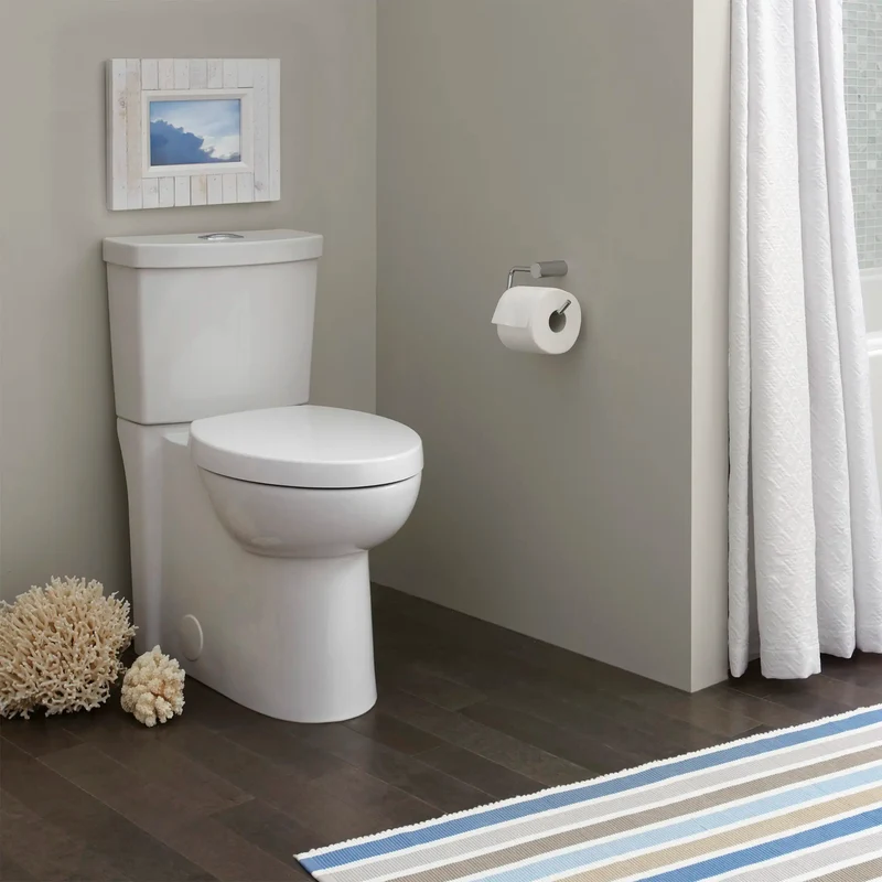 Toilette Studio® à jupe, 2 pièces, chasse double 4,8 Lpc/1,28 gpc et 3,8 Lpc/1,0 gpc, à cuvette allongée à hauteur de chaise avec siège