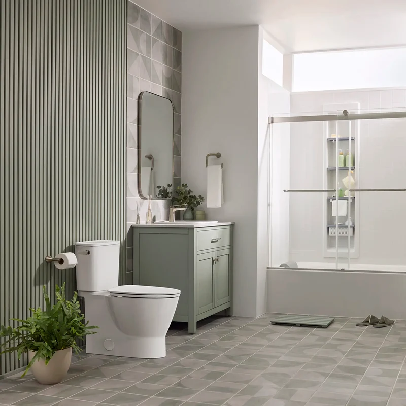 Toilette allongée Aspirations EcoStrength, deux pièces, à hauteur de chaise avec siège, 0,80 gpc/ 3,0 Lpc