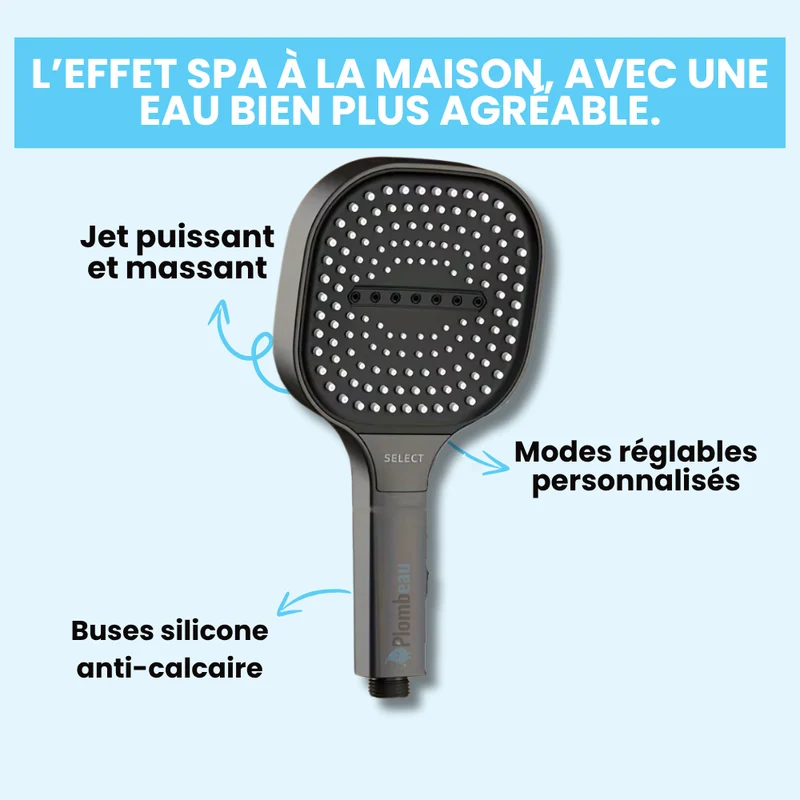 Pommeau de Douche Large Massant