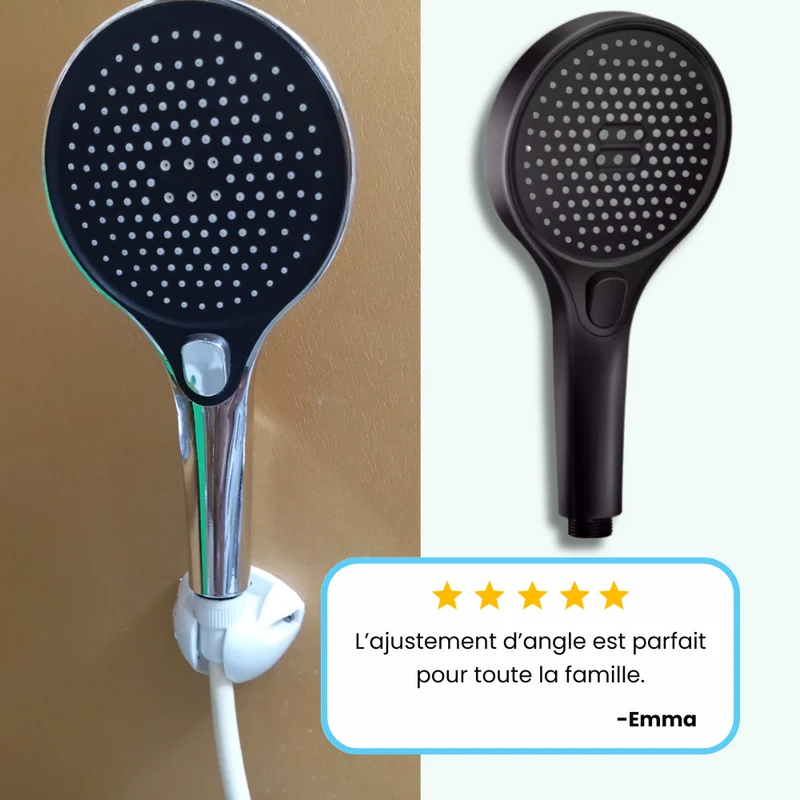 Pommeau de Douche Noir Haute Pression