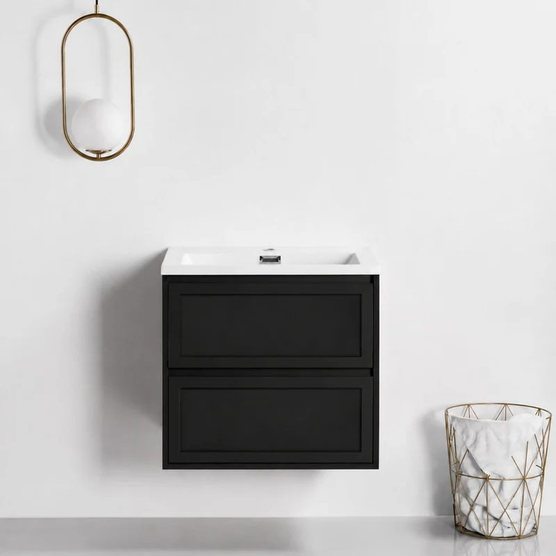 Façades shaker pour vanité noir mat