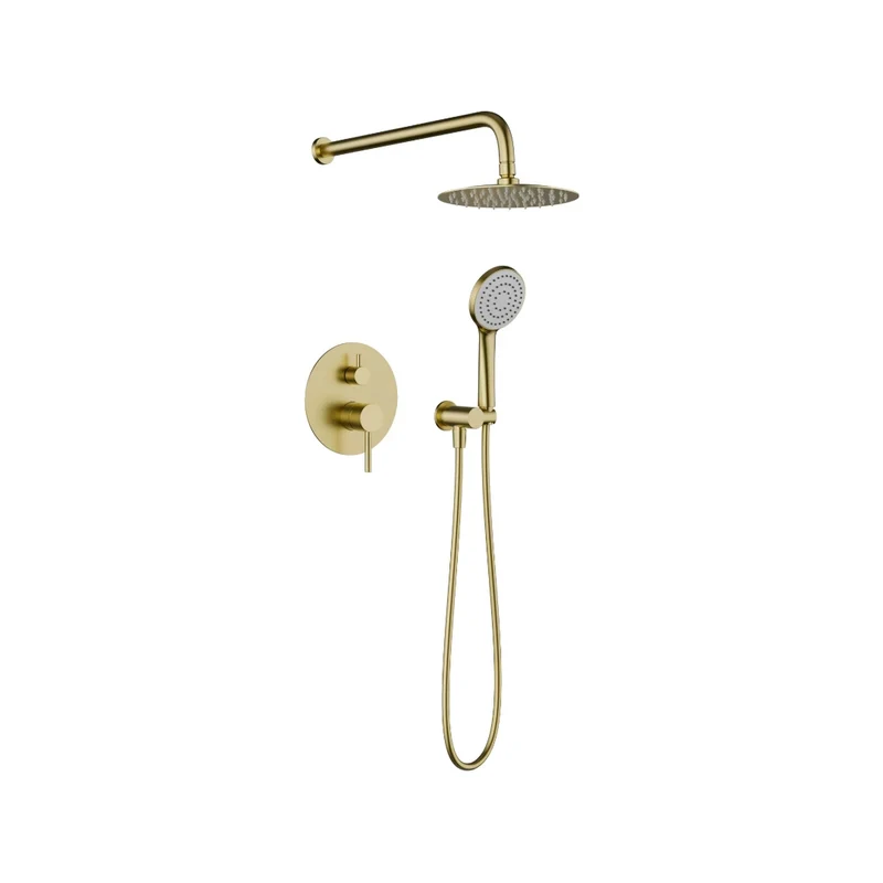 Robinet de douche rond or