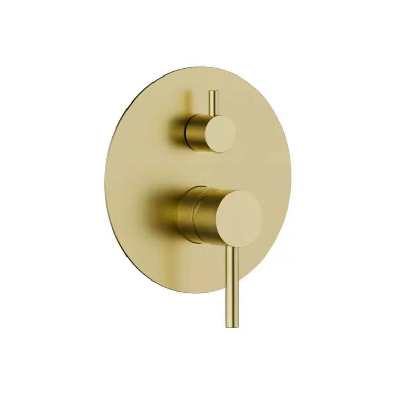 Robinet de douche rond or
