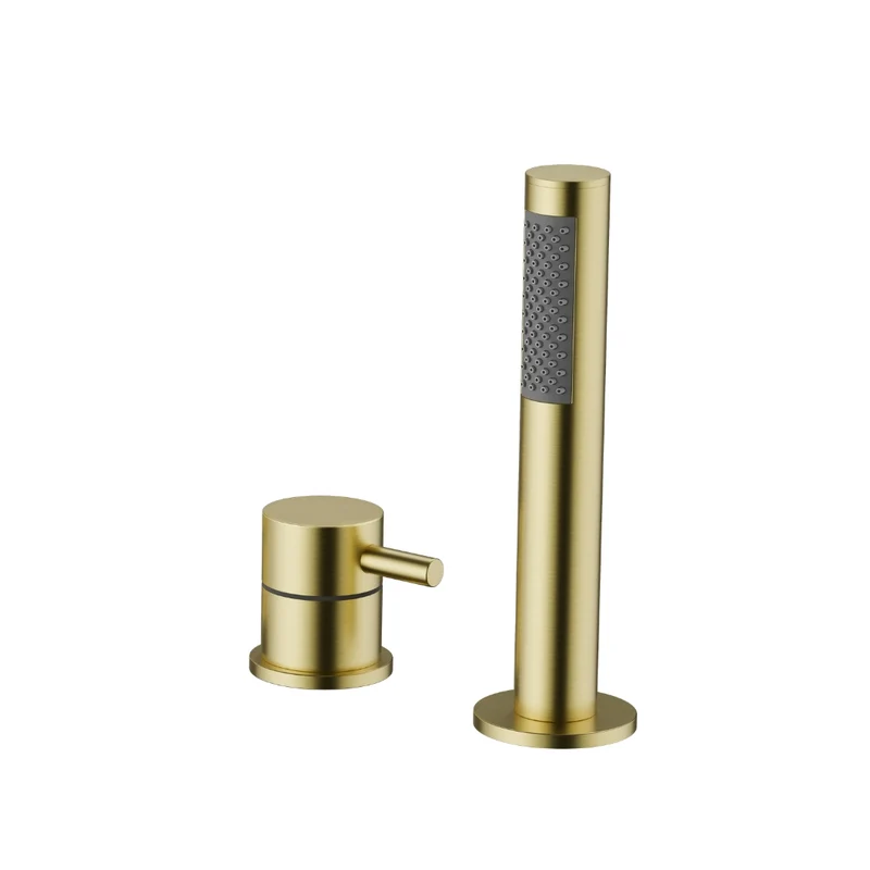 Robinet de bain avec douchette or