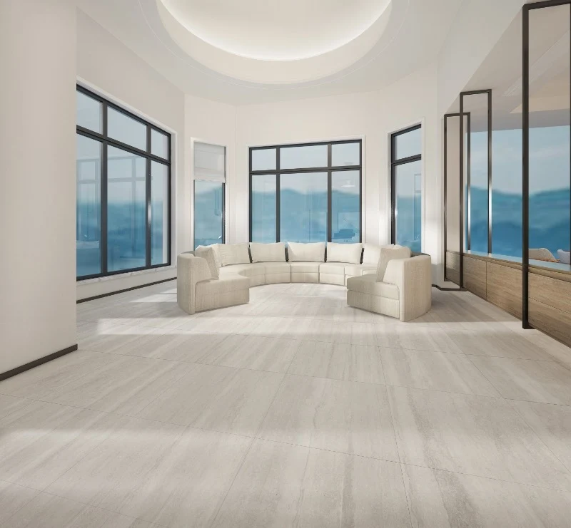 Céramique 24x48 blanc nuances beige - Travertin